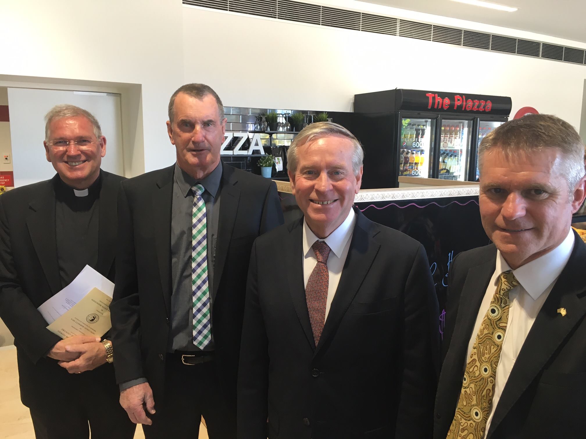 Fr Robert Cross, Mr Bernard Brown, Premier Colin Barnett, Mr Ian Blayney